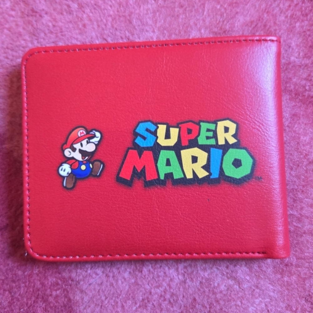 New super mario nintendo anime manga leather wallet